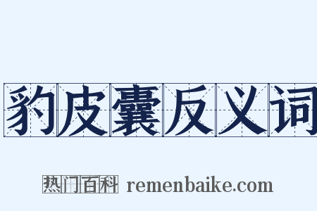 豹皮囊反义词是什么意思的图片